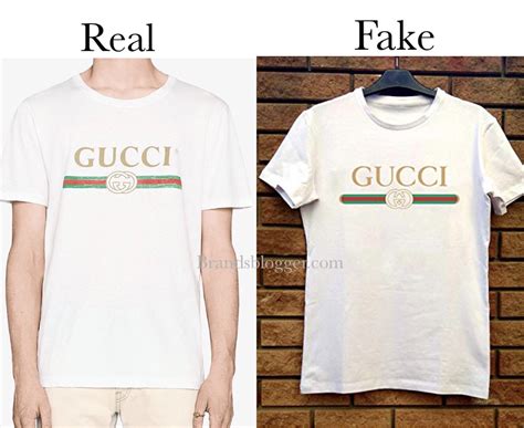 gucci real vs fake mens shirt|HOW TO SPOT A FAKE GUCCI T SHIRT .